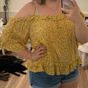 AE Floral off the shoulder top